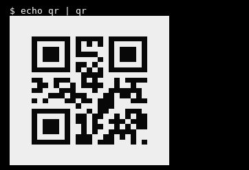 QR code printed from terminal